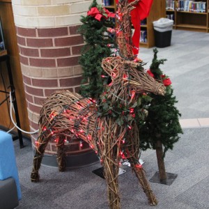 Coppell High School library put up a reindeer decoration in spite of the upcoming break and holidays. It is located near the front as soon as you walk in to spread Christmas cheer.