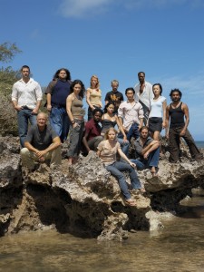 HO Quinn as Locke, Jorge Garcia as Hurley, Evangeline Lilly as Kate, Maggie Grace as Shannon, Harold Perrineau as Michael, Emilie de Ravin as Claire, Michelle Rodriguez as Ana Lucia, Dominic Monaghan as Charlie, Daniel Dae Kim as Jin, Josh Holloway as Sawyer, Yunjin Kim as Sun and Naveen Andrews as Sayid. (Handout/ABC/KRT)