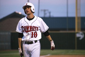 Senior Teddy croft commits to play baseball at Trinity next year. Photo by Brian Hwu.