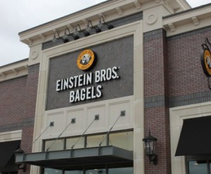 The new Einstein Bros. Bagels on S. Denton Tap Rd. Suite 100. Stop by to grab a Power Protein Bagel to start your weekend off right and a Doggie Bagel to bring home to your pooche. Photo by Mia Ford.