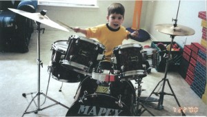 Brady Knippa got his first drum set at age four and has been playing ever since.  Photo supplied by Brady Knippa.