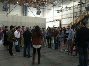 KCBY staff members, including adviser Irma Kennedy, stand on the production stage of Avatar on Sunday at the Manhattan Beach Studios Media Campus. Raleigh Studios executive vice president Rick Nelson led the Coppell contingent on a private tour, which included stops at director James Cameron's office and the production sets of Revenge, 90210 and studio holding items used in Titanic, including the actual ship used in the film. Photo by Chase Wofford