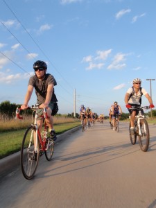 The cyclists participating in the Ride of Silence can ride no faster than 12 miles per hour and do not speak during the event. Photo courtesy of David Stonecipher.