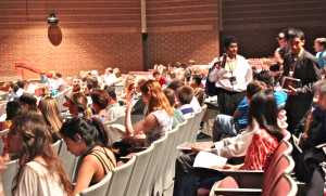 Film lovers and supporters alike gather in the auditorium at the CHS Film Festival on Monday evening. Photo by Regan Sullivan.