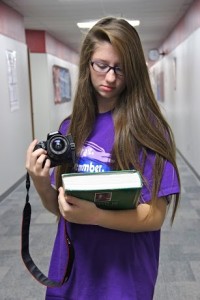 Junior Alexis Booker is involved in both KCBY and AP classes. Students often struggle to decide between taking courses for pleasure or for credits that will look good for college applications. Photo by Regan Sullivan.