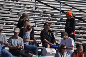 Private running coach Brad Lutz discusses race strategy with senior Carson Vickroy. Photo by Elizabeth Sims.