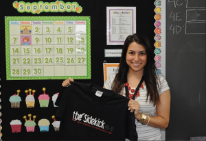 Former Sidekick member Renee Rohani sits inside her new classroom after her passion for teaching led her back to Coppell to become a 4th grade teacher at Town Center Elementary. Photo by Sarah VanderPol.