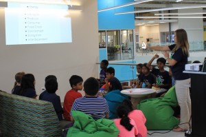 Photo by Stephanie Alexander. Students learn about the environment using new technologies provide by Lee Elementary. 