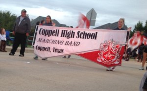 The CHS band and Colorguard opened the homecoming parade at last year's homecoming parade. Photo by Kara Hallam.