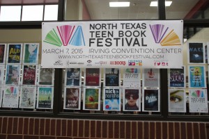 The Coppell High School library advertises the North Texas Teen Book Festival with a selection of pictures of popular young adult books. There will be appearances and talks from over 40 authors and this event will be held at the Irving Convention Center on March 7. Photo by Kelly Monaghan.