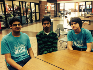 Sophomores Sachin Beldona (left), Sidharth Vadduri (middle) and Samir Naqvi (right) previously competed in Lockheed Martin's annual Code Quest competition, procuring first place in the Novice Division. 