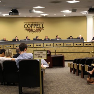 Citizens of Coppell and the City Council meet in City Hall for Tuesday night's meeting starting at 7:30 p.m. The Coppell City Council typically meets the second and fourth Tuesdays of each month. Photo by Kelly Monaghan. 