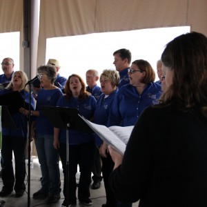 Coppell Community Chorale sings “Build Me Up Buttercup” at the Coppell Arts Festival on Oct.31. The chorale’s fall show will take place on Nov. 7 and 8 at the Coppell Center for the Arts. Photo by Ayoung Jo. 