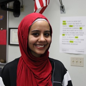 “Coppell is benevolent. So, I thought we could help other people as Americans and create cultural awareness.” Coppell High School junior Mona El-Gharby said after the club meeting on Tuesday. El-Gharby founded the Humanitarian Society of Coppell earlier this school year. Photo by Ayoung Jo.