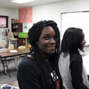 “I have never had the opportunities to help such people,” Coppell High School junior Tiffany Adedayo said, “ and I thought this was a great chance to join the club and give back to the society”. Adedayo joined the Humanitarian Society to help the Syrian refugees in the DFW area. Photo by Ayoung Jo.