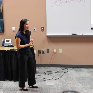 Guest speaker Jane Shin gives a presentation about her life after high school and her experience in medical school Wednesday after school in the lecture hall. Shin is a Senior Medical Student at the Texas A&M Health Science Center of College and Medicine, currently preparing for residency. Photo by Ayoung Jo.