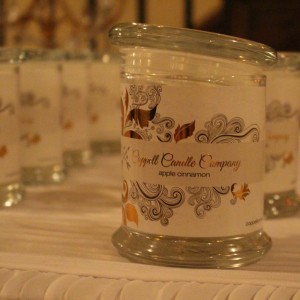 Coppell Candle Company candles are sold at Laura Swaldi’s house from 9 a.m. to 8 p.m. on Dec. 9. The candles are created with a soy blend and each handpoured. Other goods such as jewelry, pajamas and snacks were sold at the annual holiday show. Photo by Kelly Monaghan.