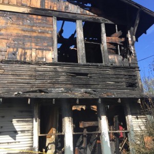 On Nov. 21 Spanish and French teacher Michael Egan’s house at 604 Sycamore St. in Denton was engulfed in flames likely in result to a gas leak. Everything within the house was destroyed. Photo courtesy Michael Egan. 